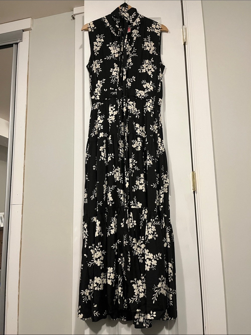 kate spade Black Maxi Dress with White Floral Print